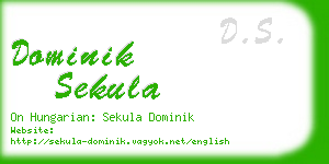 dominik sekula business card